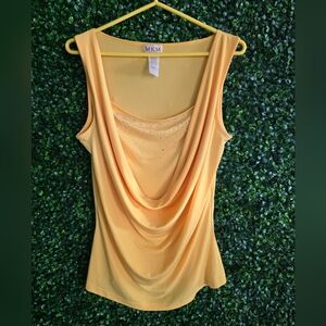 M.K.M Women's Yellow Draped Top